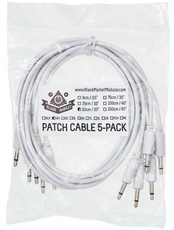 Black Market Modular patchcable 5-Pack 50 cm white по цене 1 400 ₽